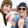 happy teen couple