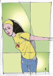 teenage girl illustration